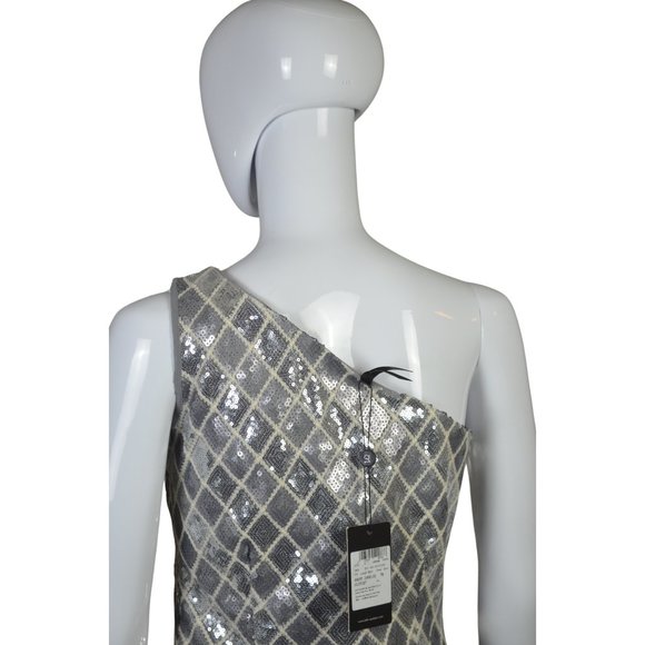 NWT Latin Quarters One Shoulder Sequin Dress - Size S - Picture 2 of 8